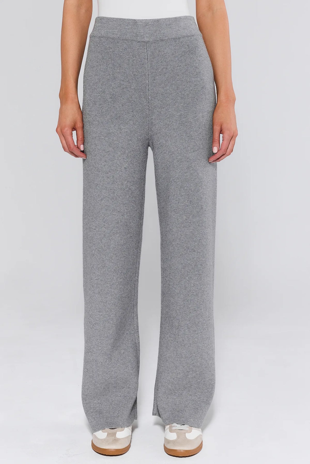 viavanda tuck knit pants ニット　パンツ　グレー Women's Gray Knit Pants | Avara | Avara