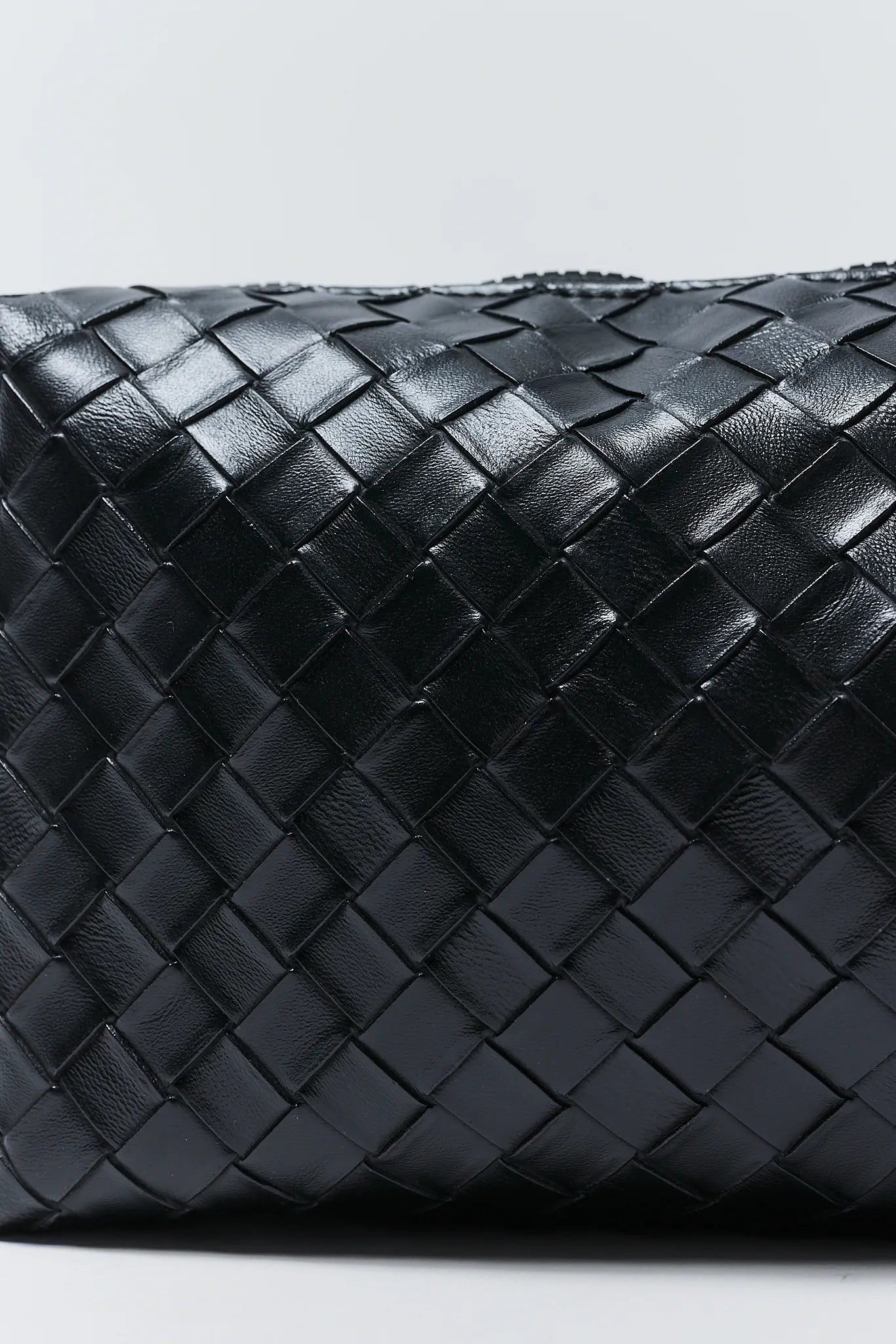 Waverly Black Woven Cosmetic Bag
