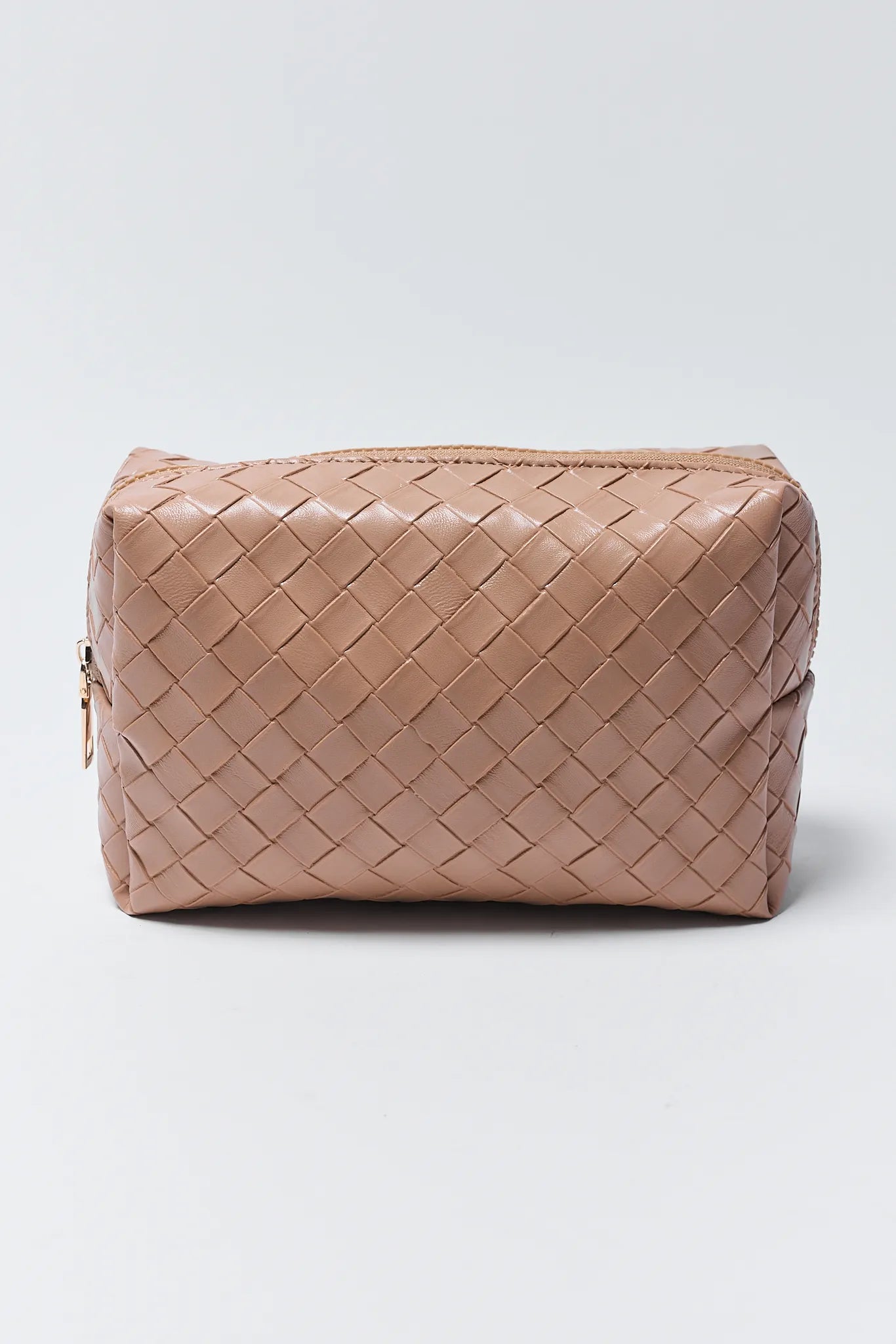 Waverly Tan Woven Cosmetic Bag