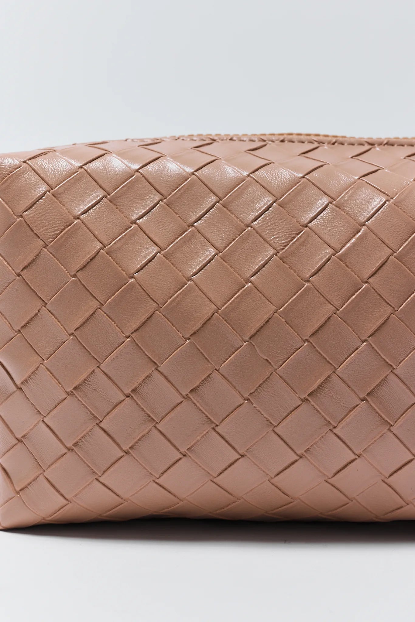 Waverly Tan Woven Cosmetic Bag