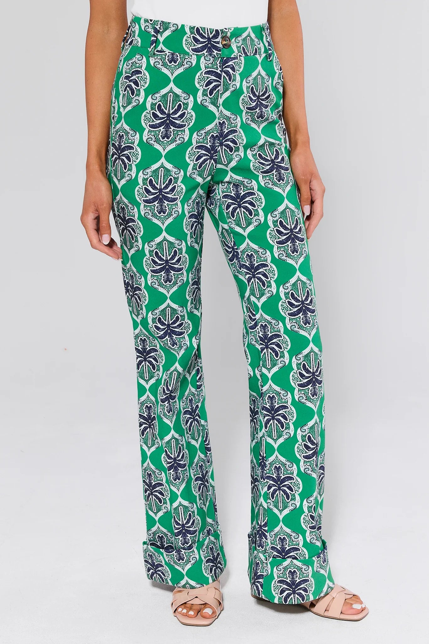 Goldie Green Printed Pants
worn by a person on a white background