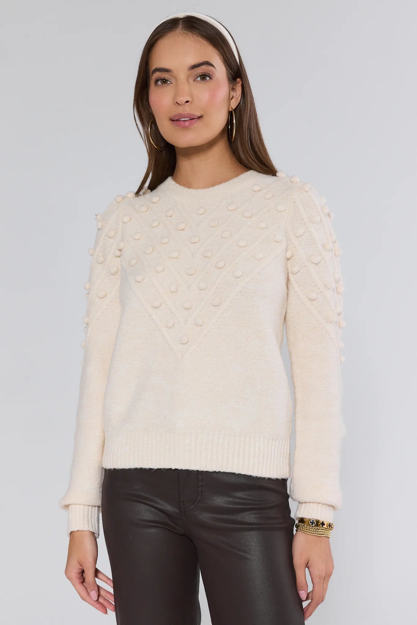 Judy White Knit Sweater