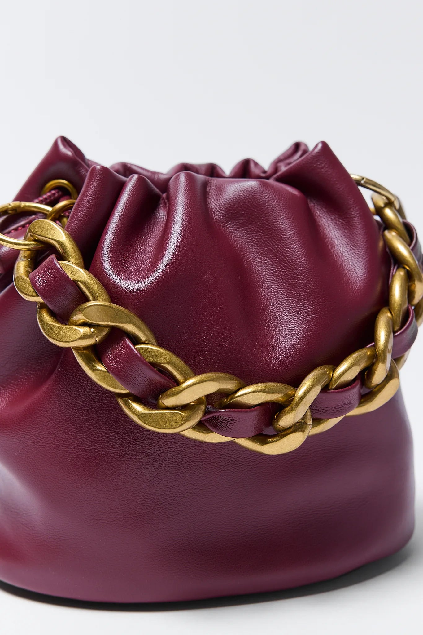 Ashton Maroon Bucket Bag