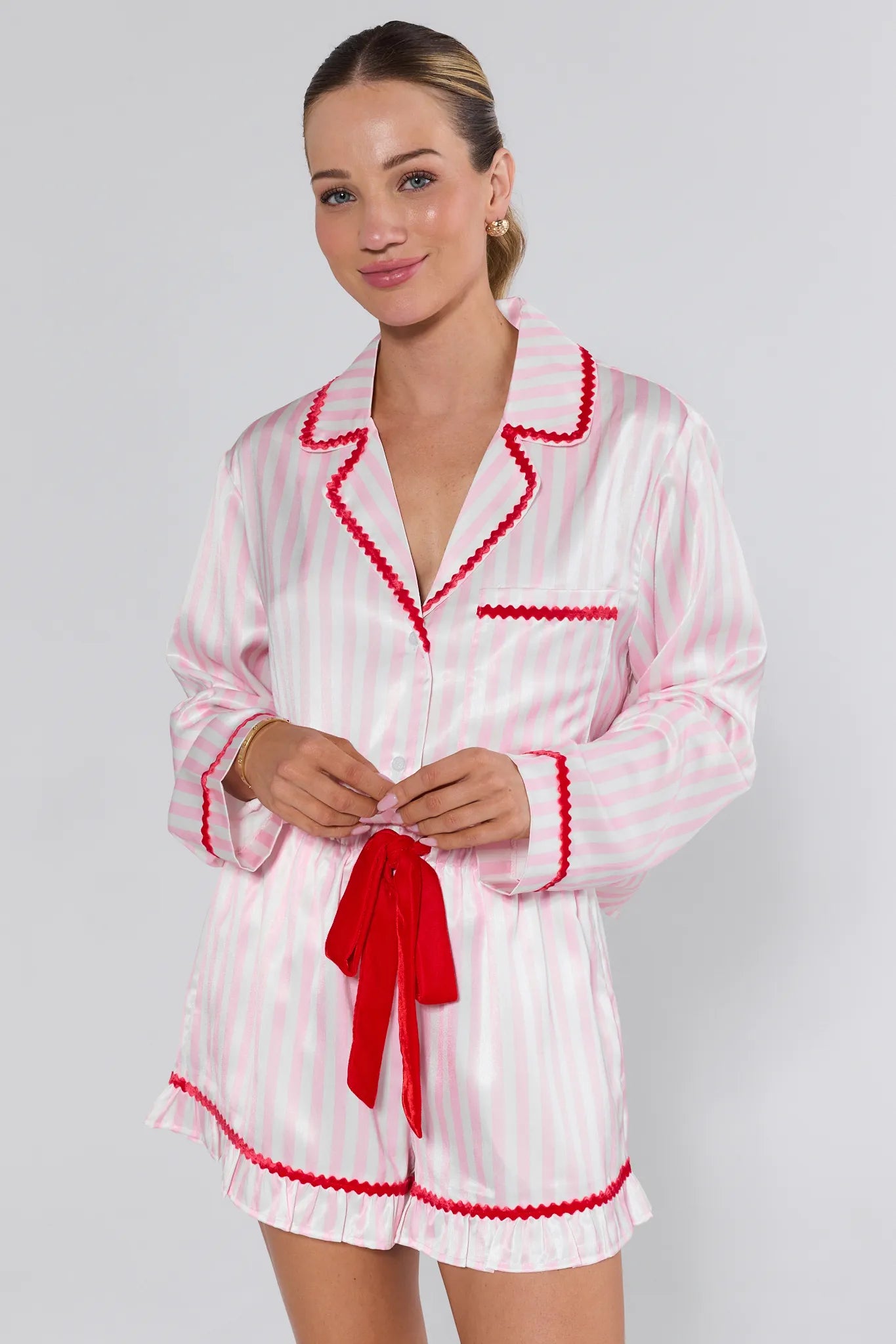 Merry & Bright Pink PJ Short Set