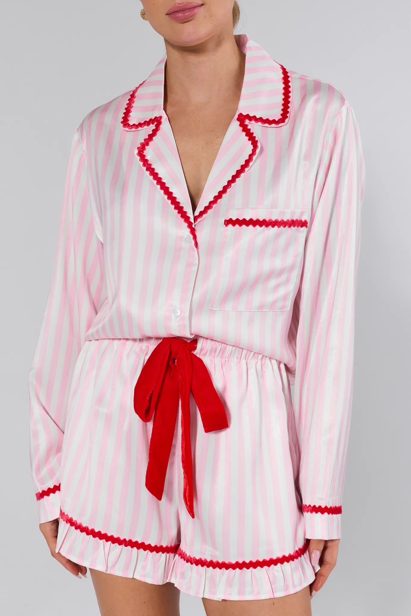 Merry & Bright Pink PJ Short Set