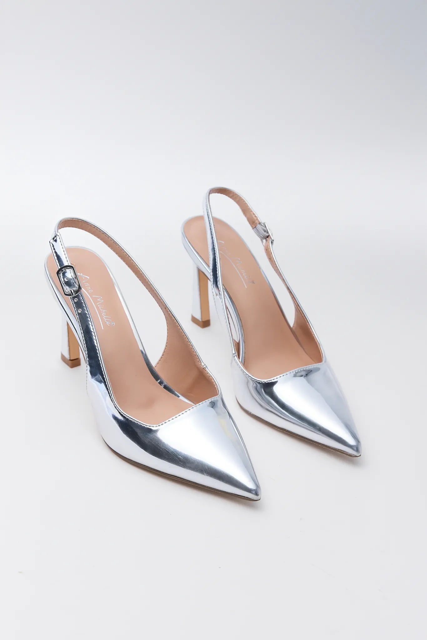 Marilyn Silver Pointed Toe Heels