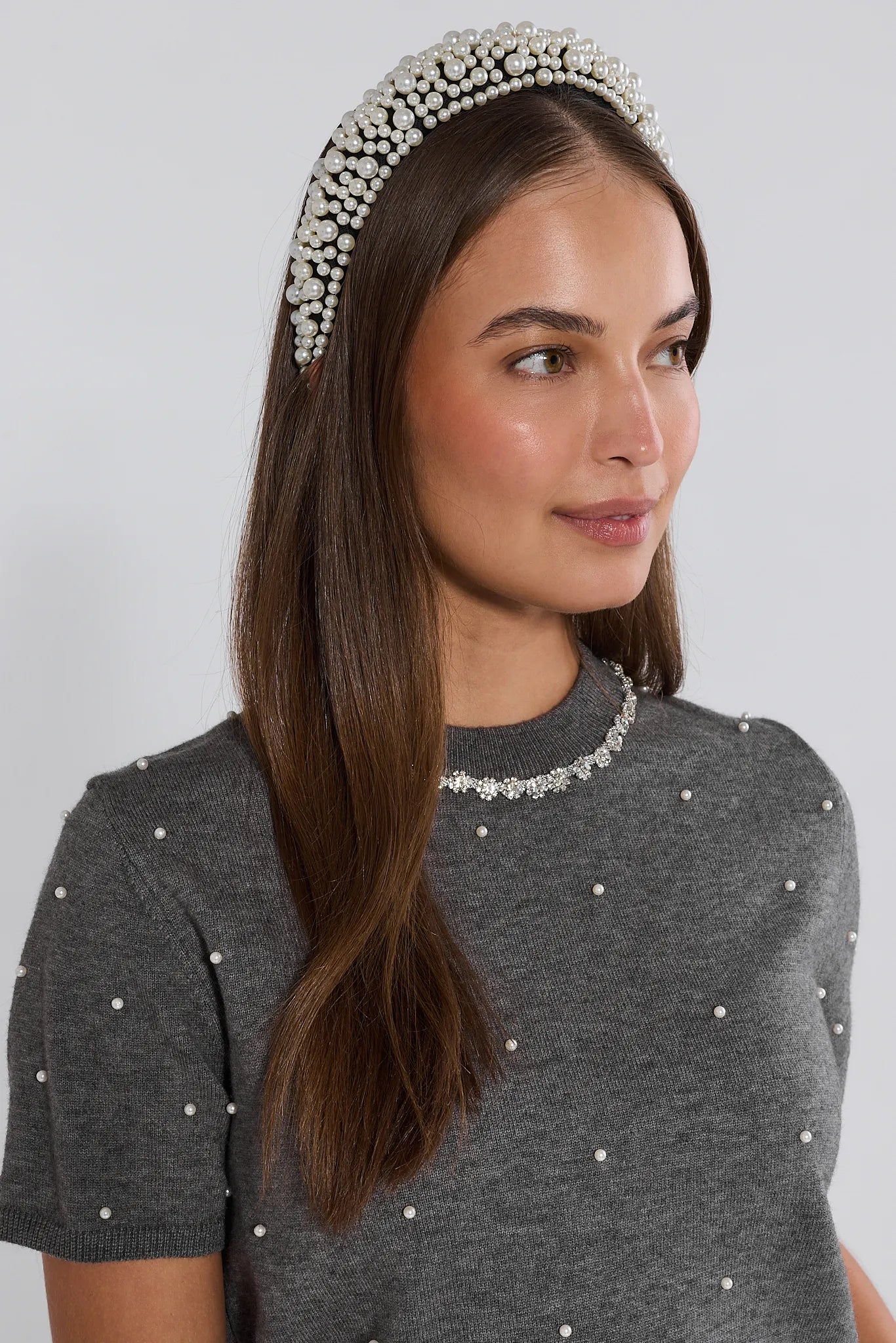 Marian Black Pearl Headband