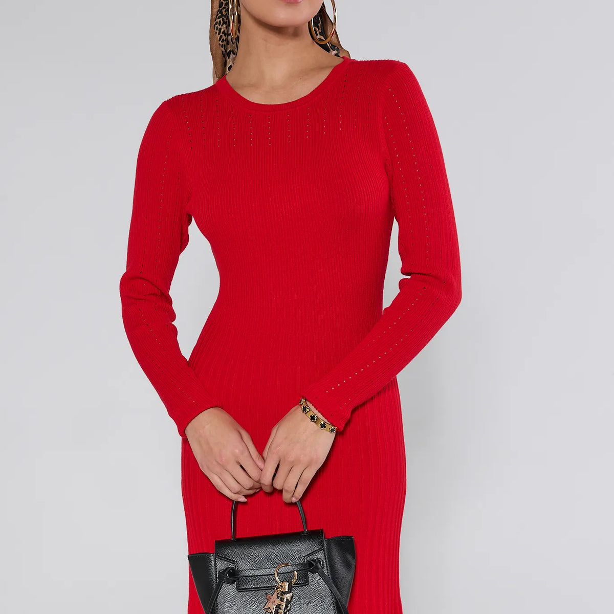 red sweater dress women's Red Cable Knit Sweater Dress with Turtle Neck
