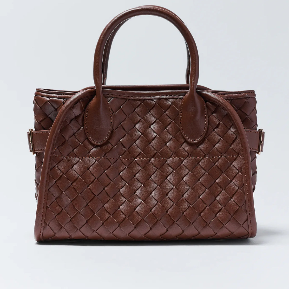 Kristie Brown Woven Faux Leather Bag | Avara