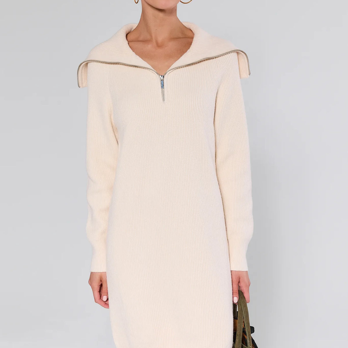 Aubrey Ribbed Knit Sweater Dress | Women's Clothing