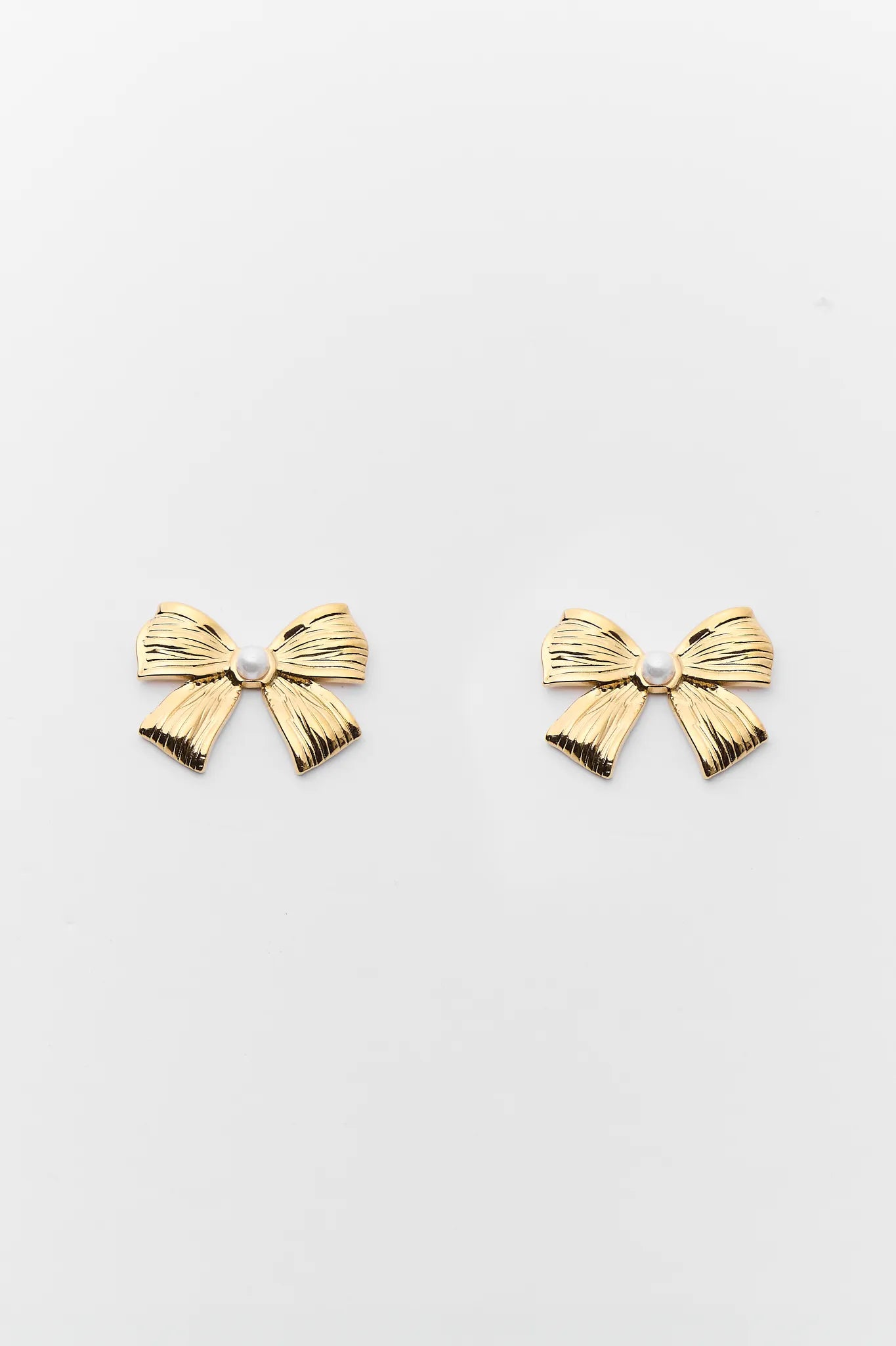 Isabella Gold Bow Earrings