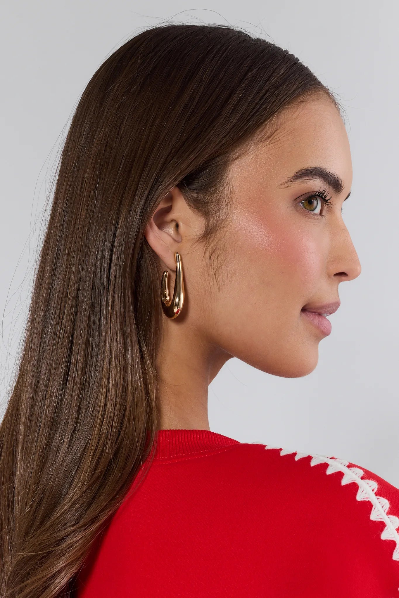Amber Gold Drop Earrings