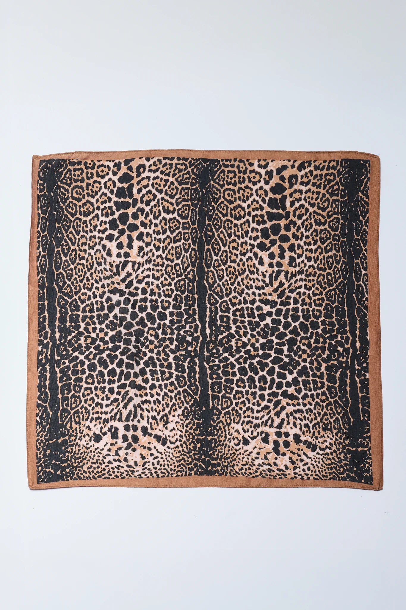 Stacey Leopard Satin Scarf