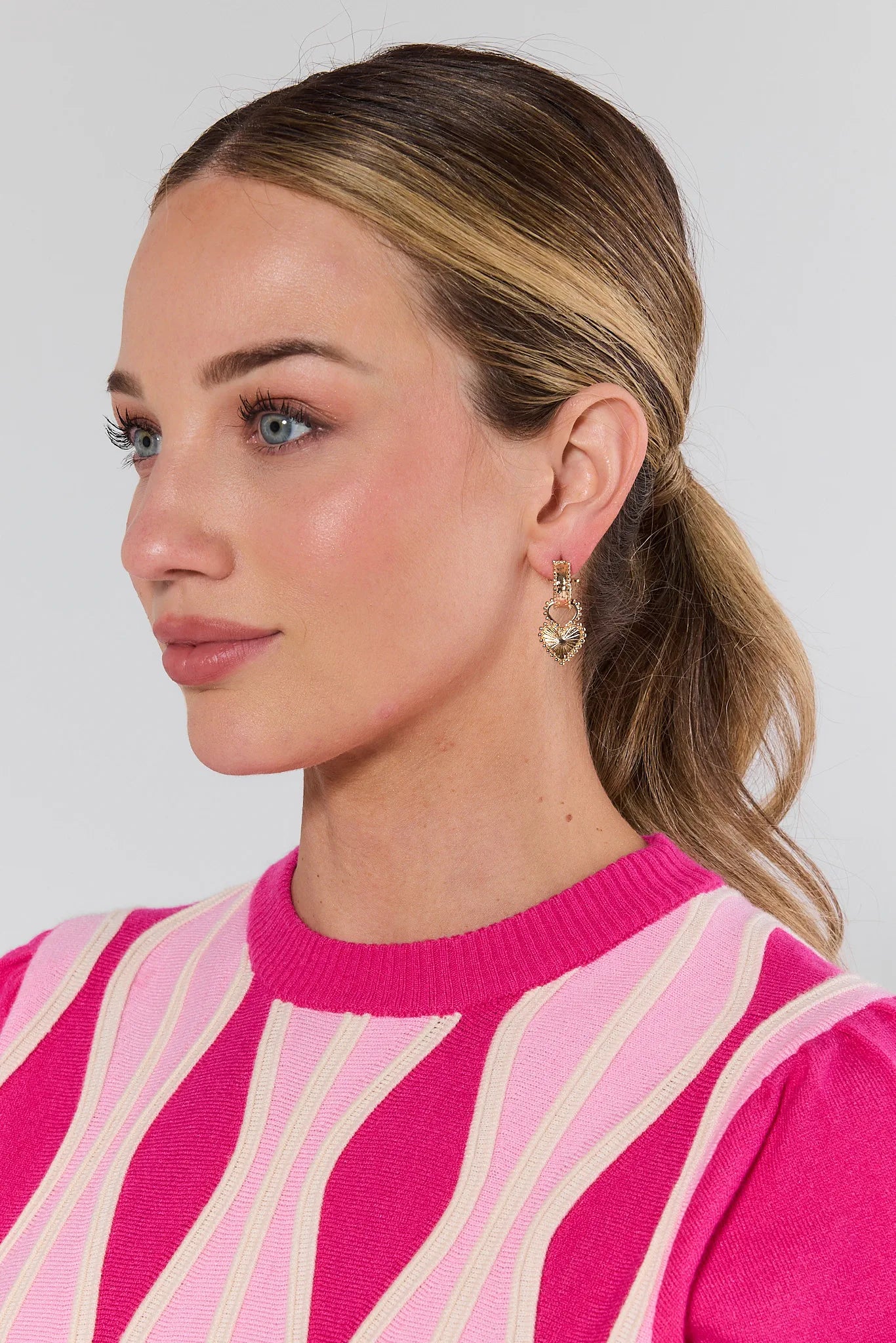 Paula Gold Heart Earrings