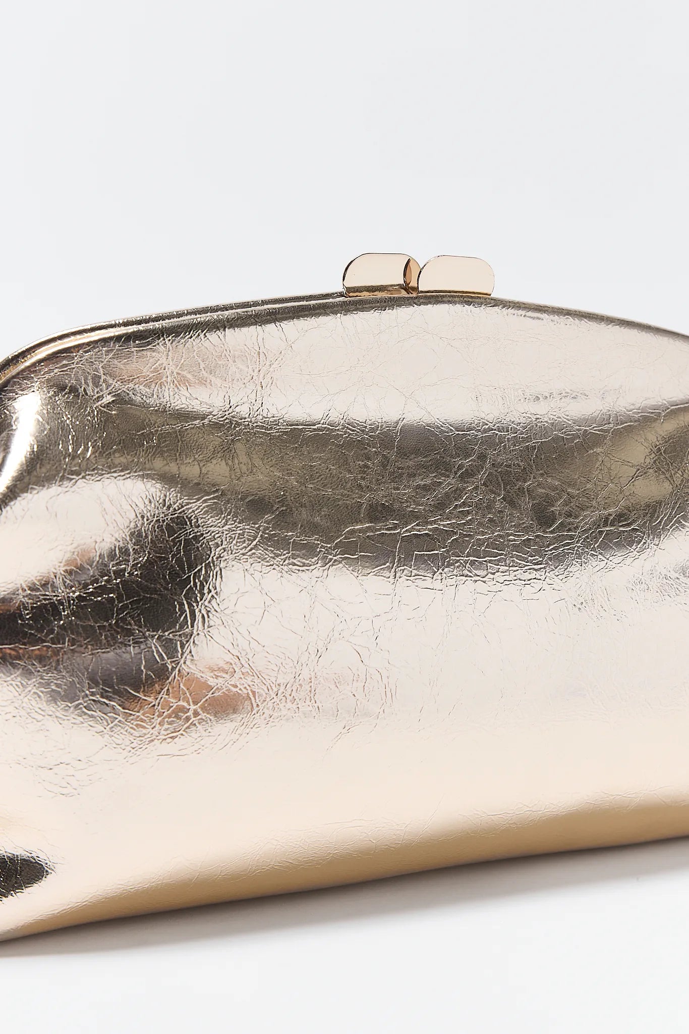 Camille Gold Metallic Clutch