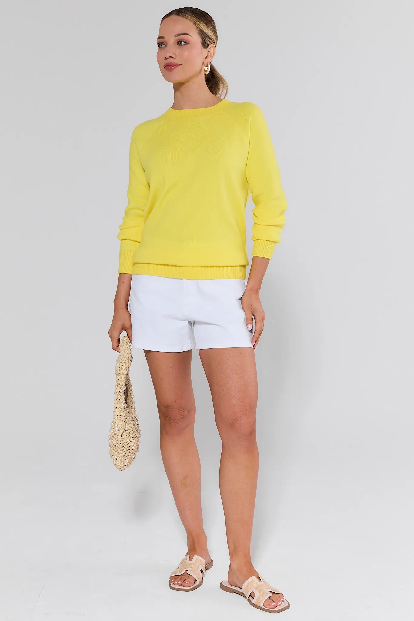 Jane White Finished Hem Shorts