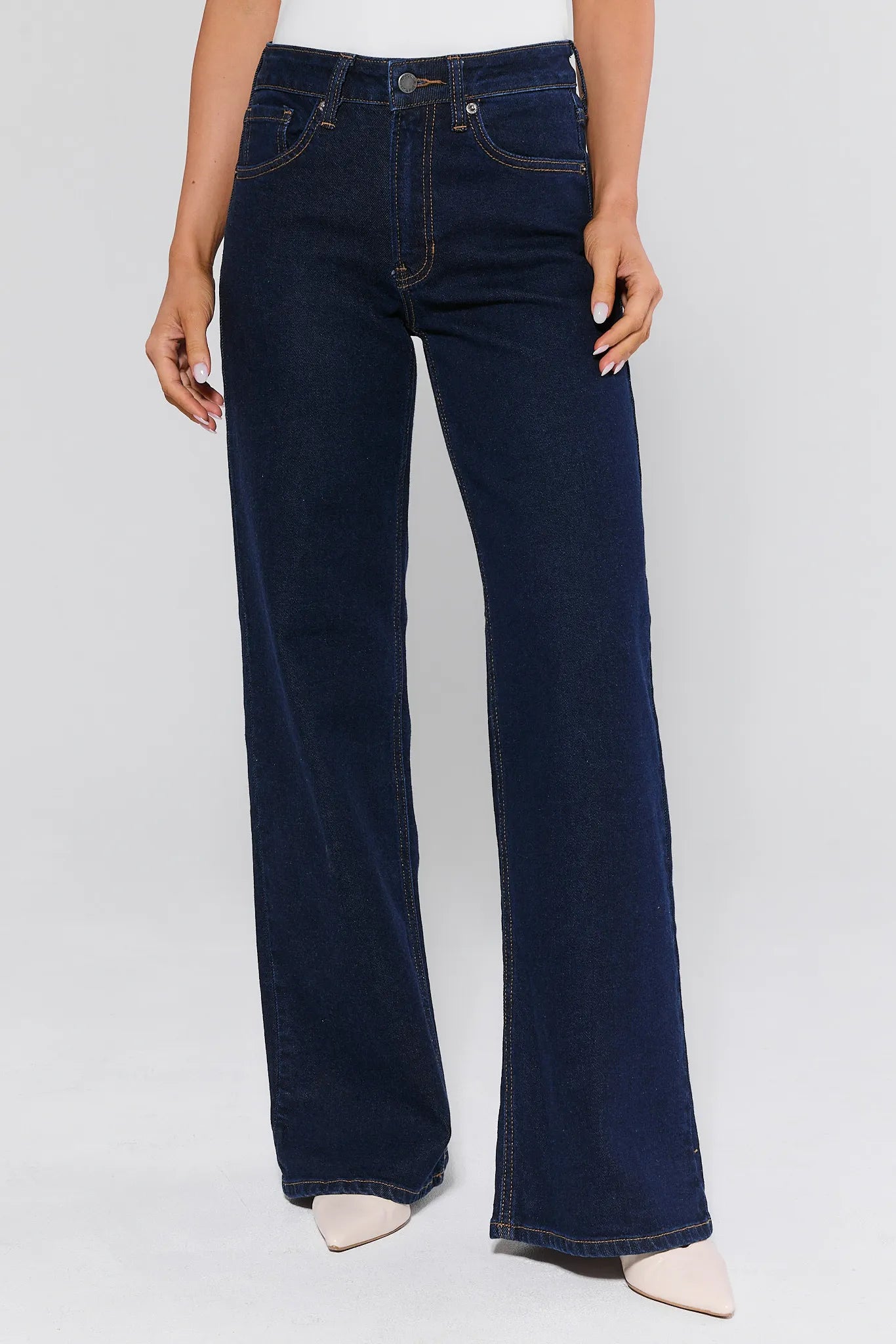 Makenna Dark Wash Wide Leg Jeans
