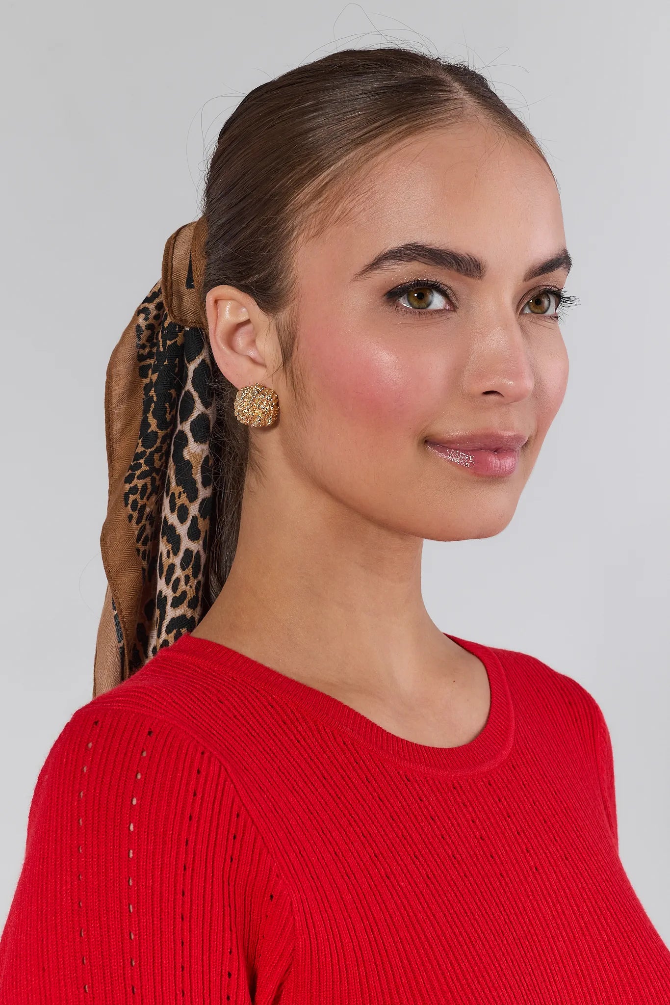 Beth Textured Gold Earrings