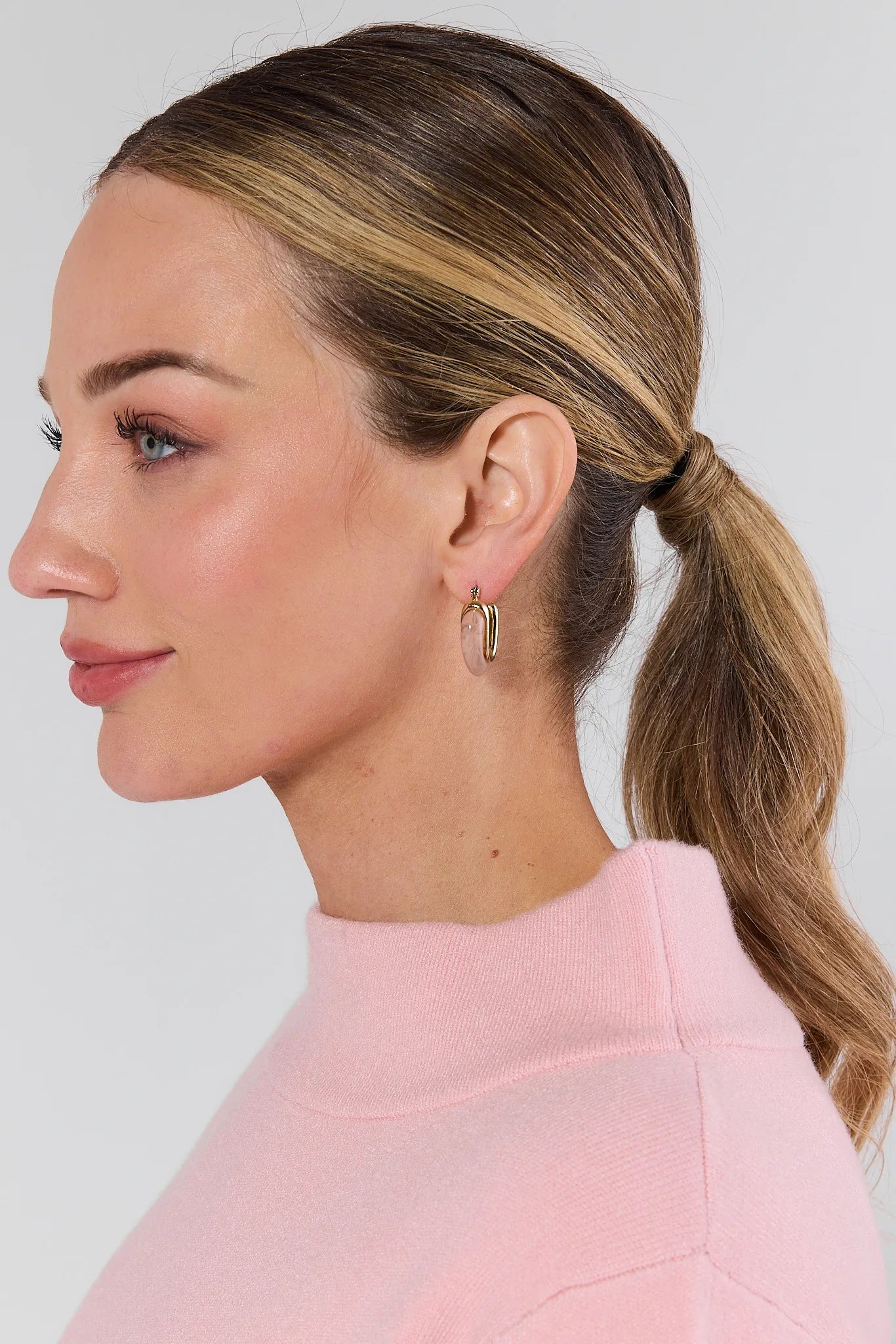 Lola Pink Huggie Earrings