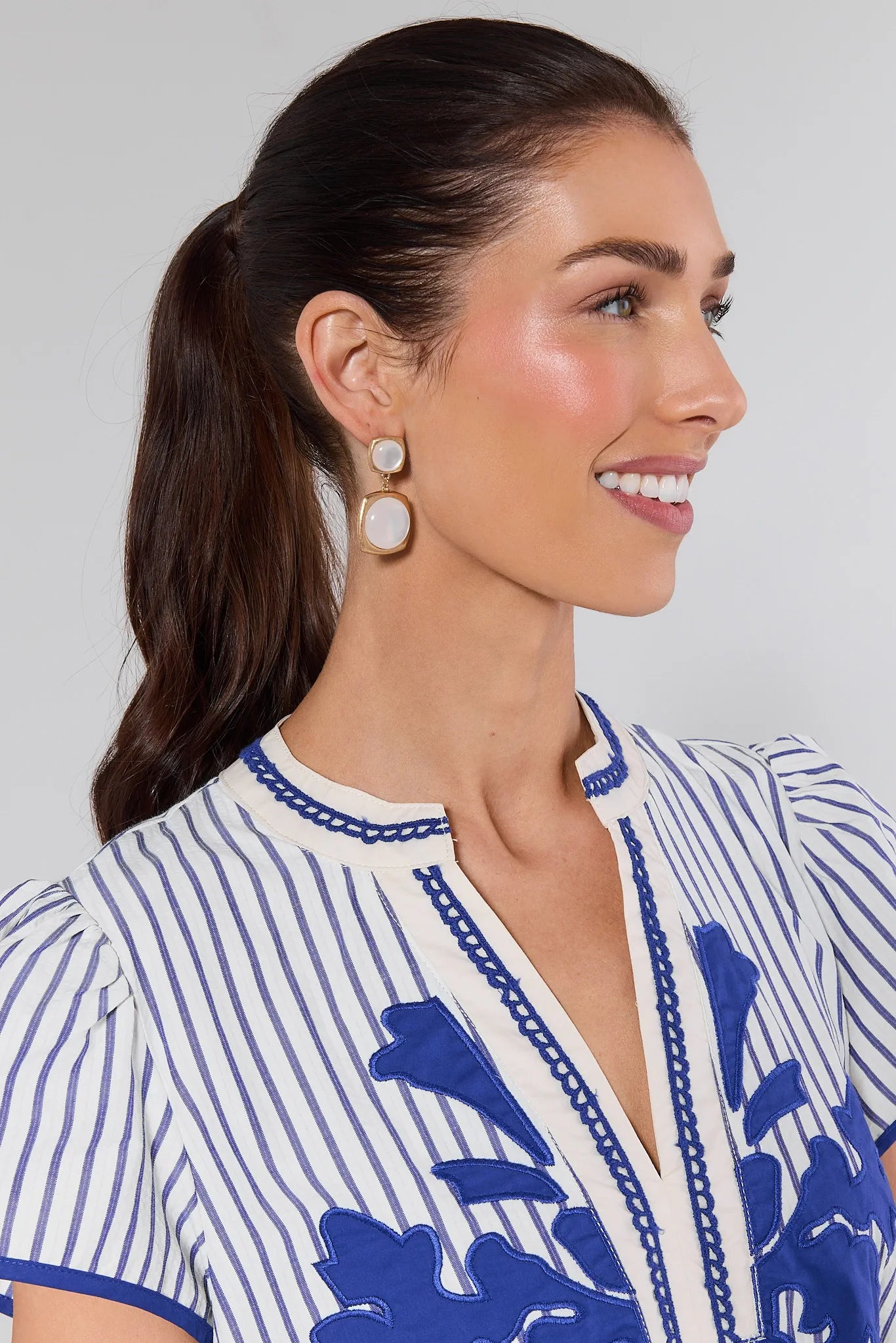 Abigail White Drop Earrings