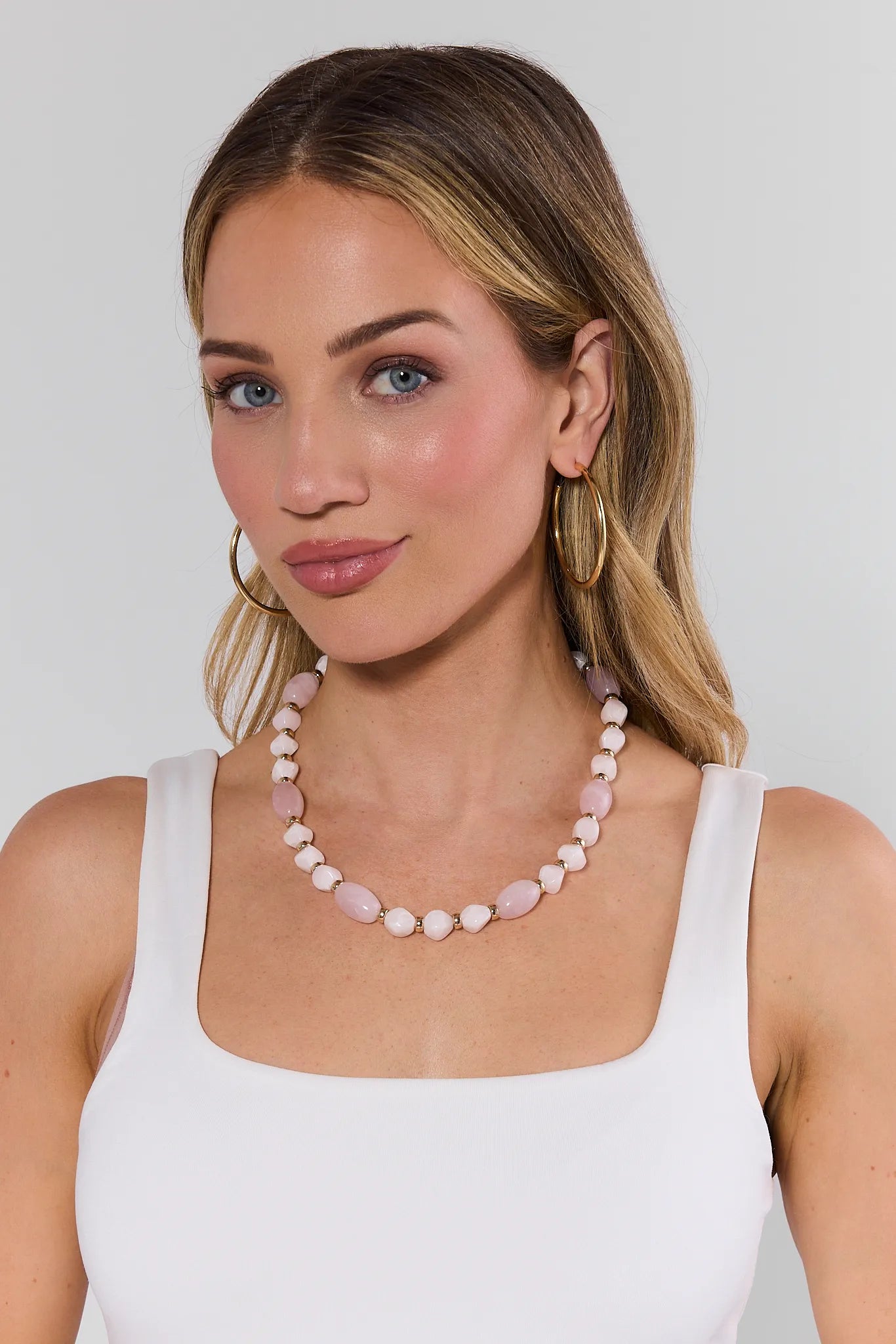 Maris Pink Beaded Necklace