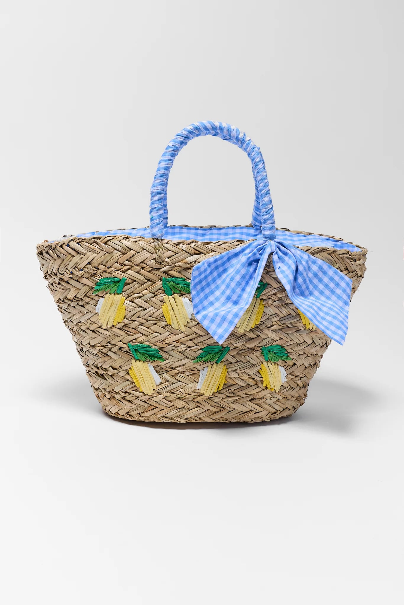 Gentry Woven Raffia Lemon Bag