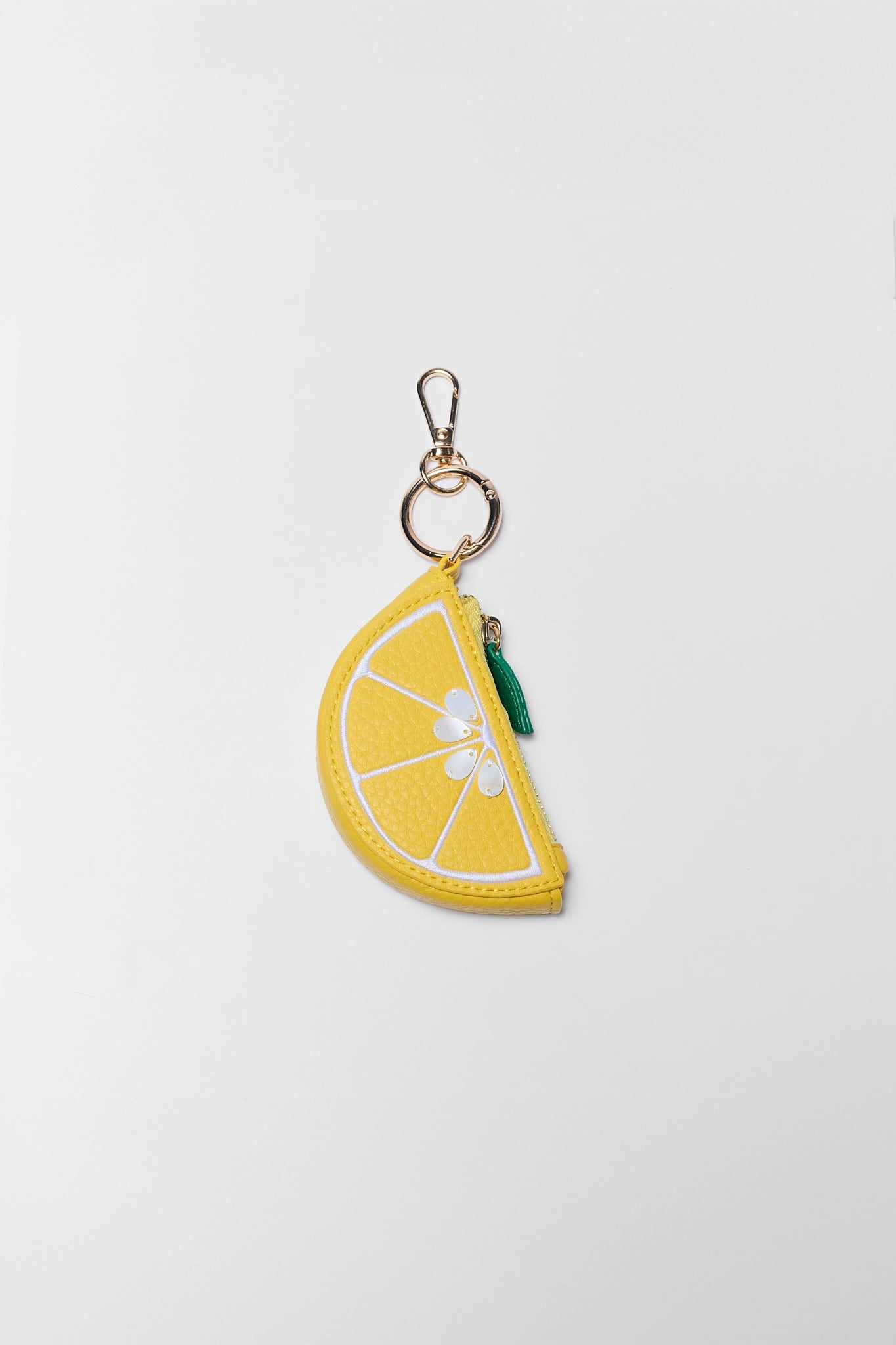 yellow lemon bag charm