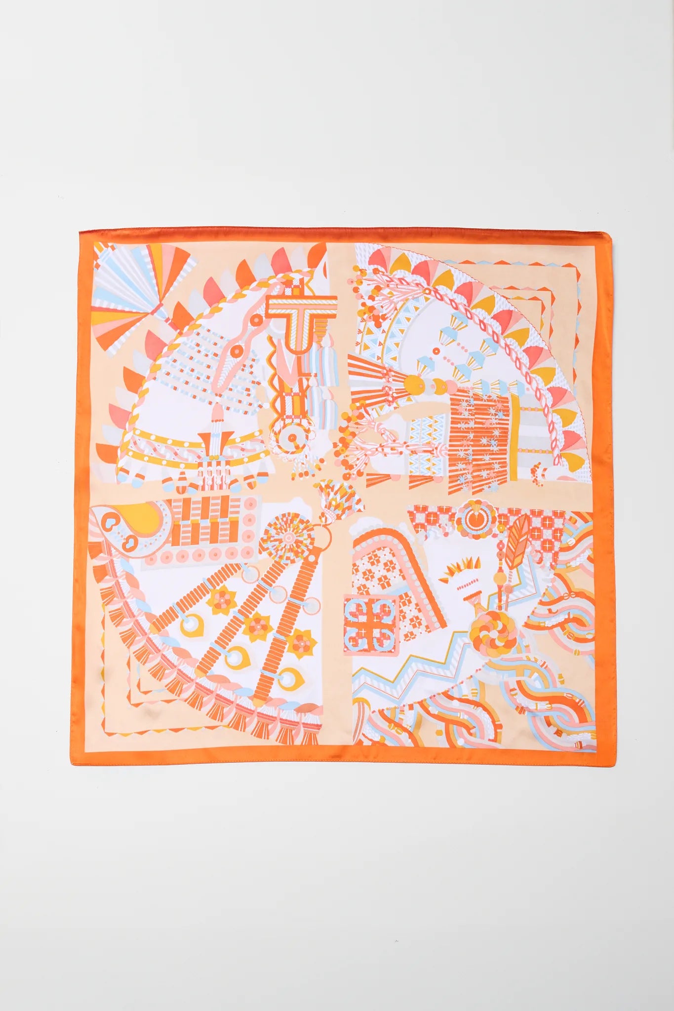 Diane Orange Printed Scarf