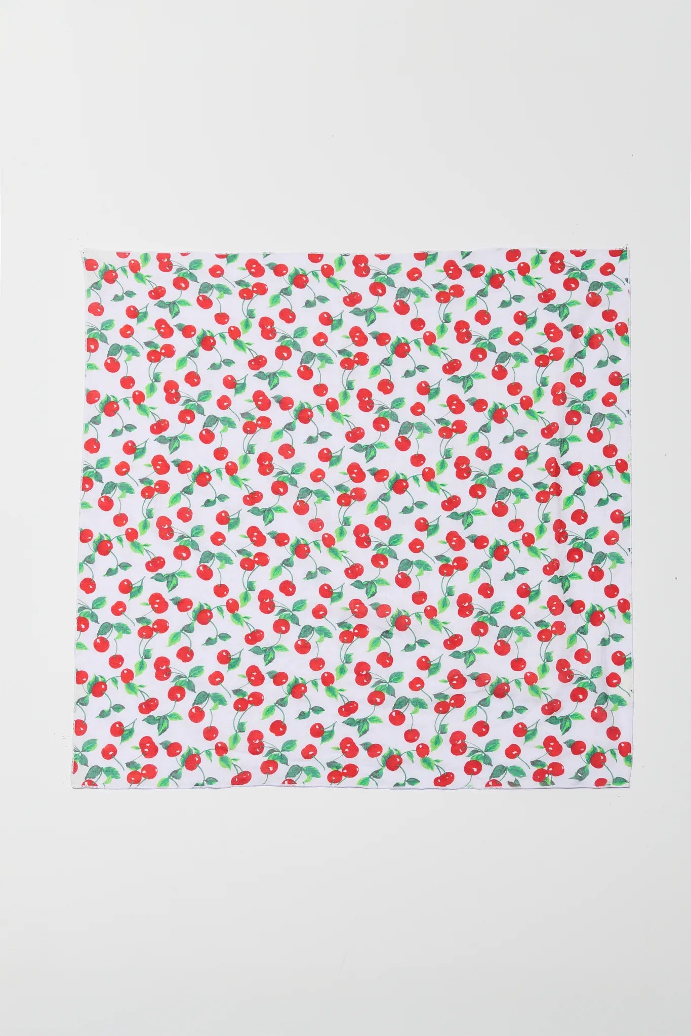 Cerise Printed Cherry Scarf