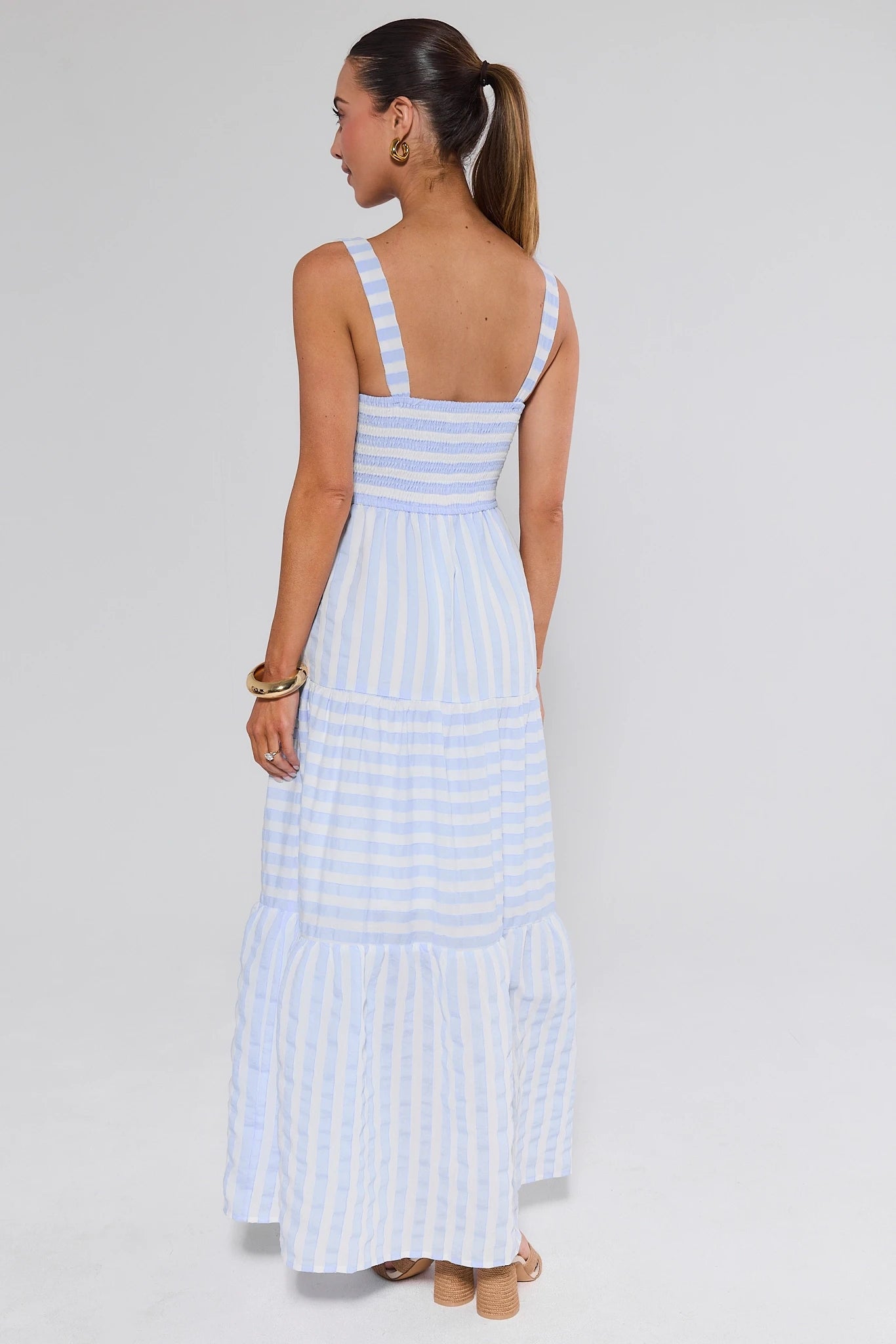 Jolee Blue Striped Maxi Dress | Avara Jolee Blue Striped Maxi Dress | Avara