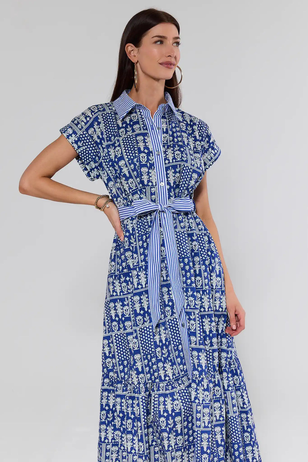 Lilliana Navy Patterned Maxi Dress | Avara Lilliana Navy Patterned Maxi Dress | Avara