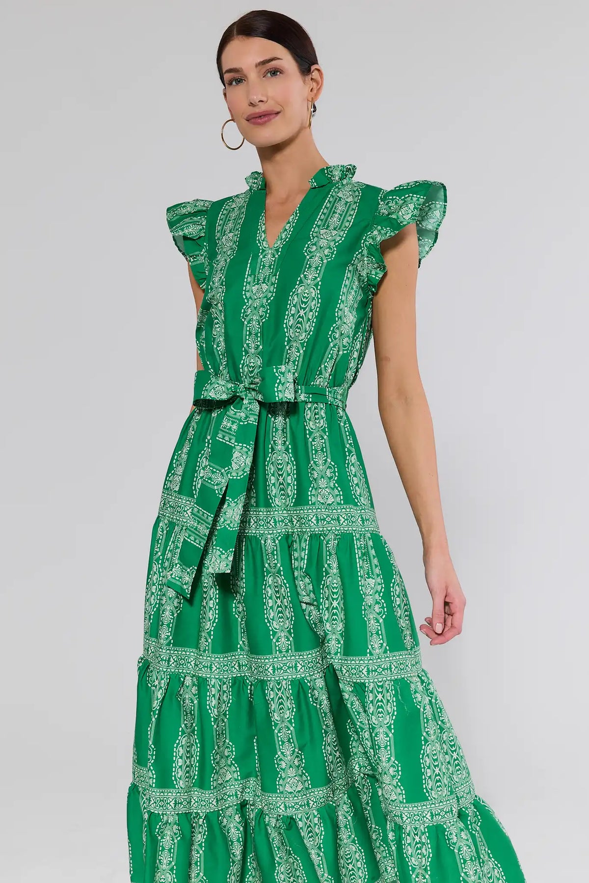 lahara maxi dress Women's Green Printed | Avara Color:Navy/White REFORMATION Tancy Floral Print and an invisible side 3_13