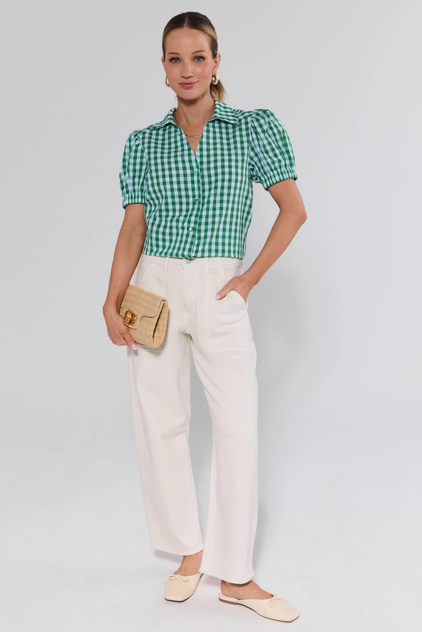 Ivy Green Gingham Top | Avara