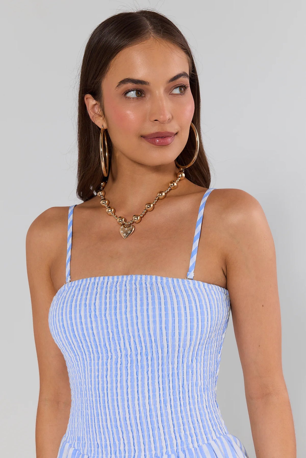 cecile strapless mini dress blue ONE33 Social | The Cecile