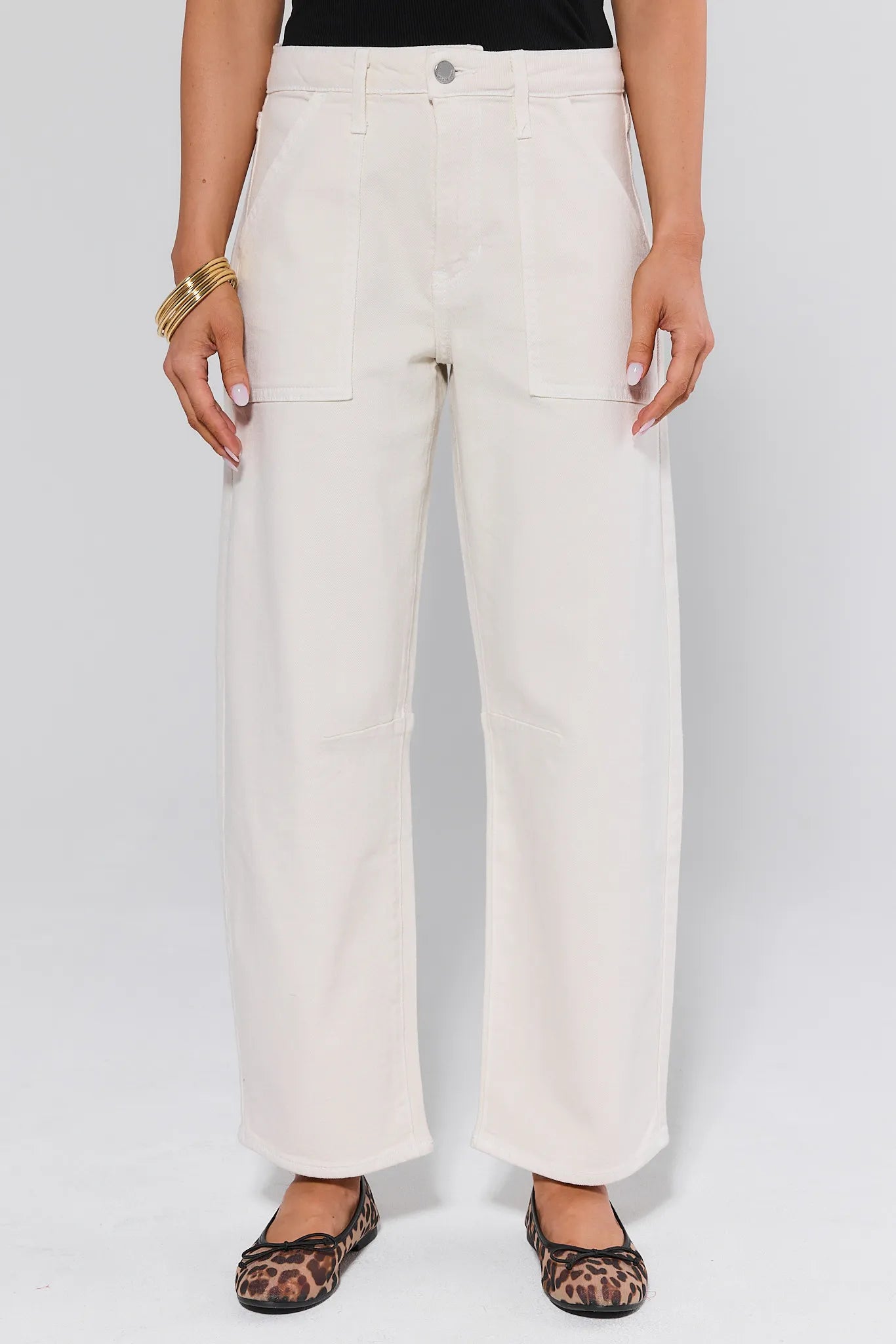 Alice White Barrel Jeans