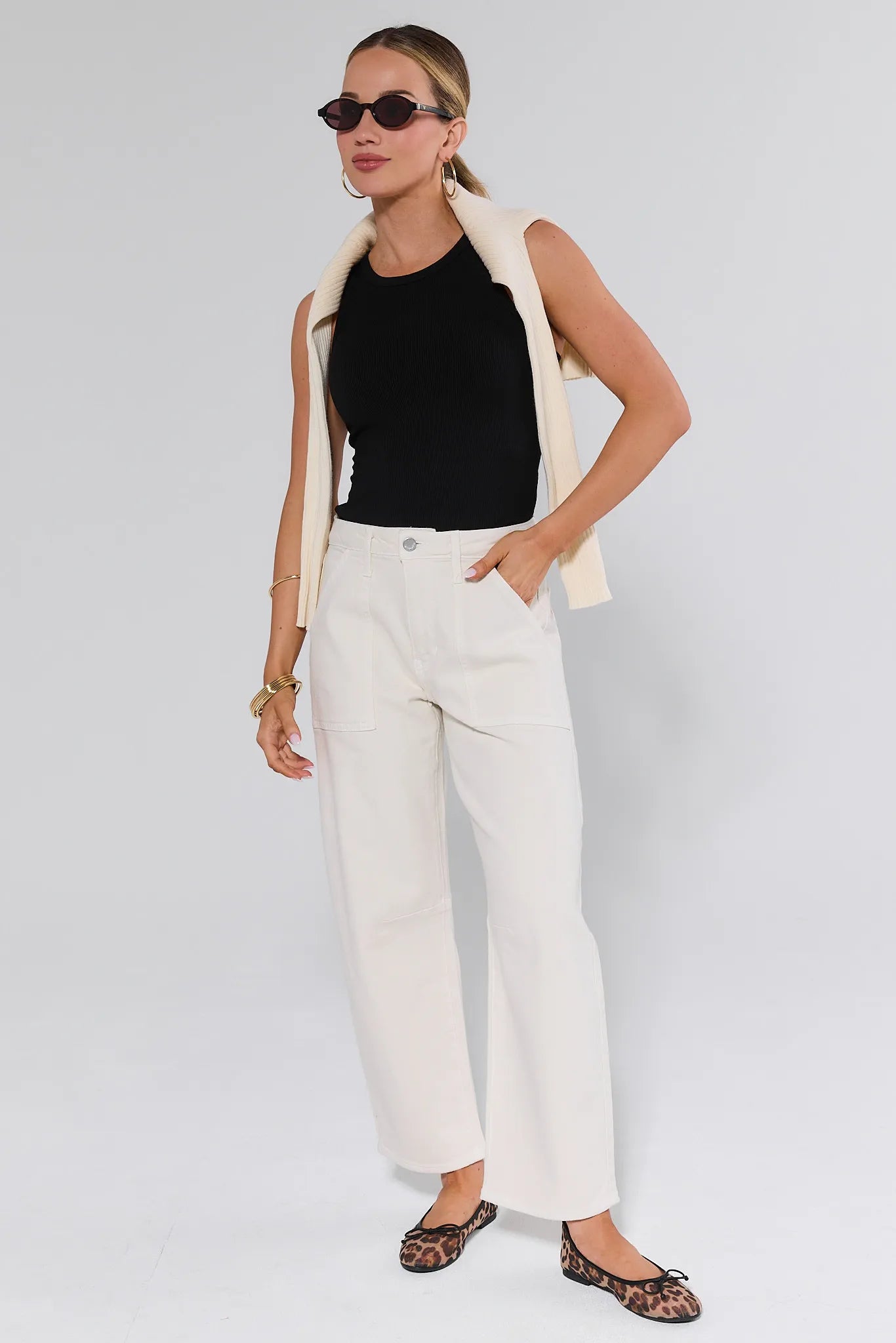 Alice White Barrel Jeans