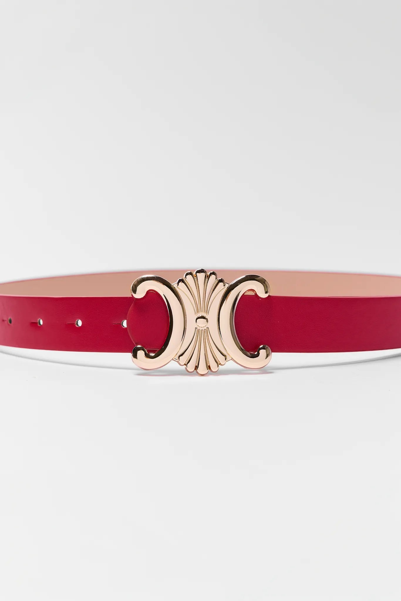 Candace Red Buckle Belt