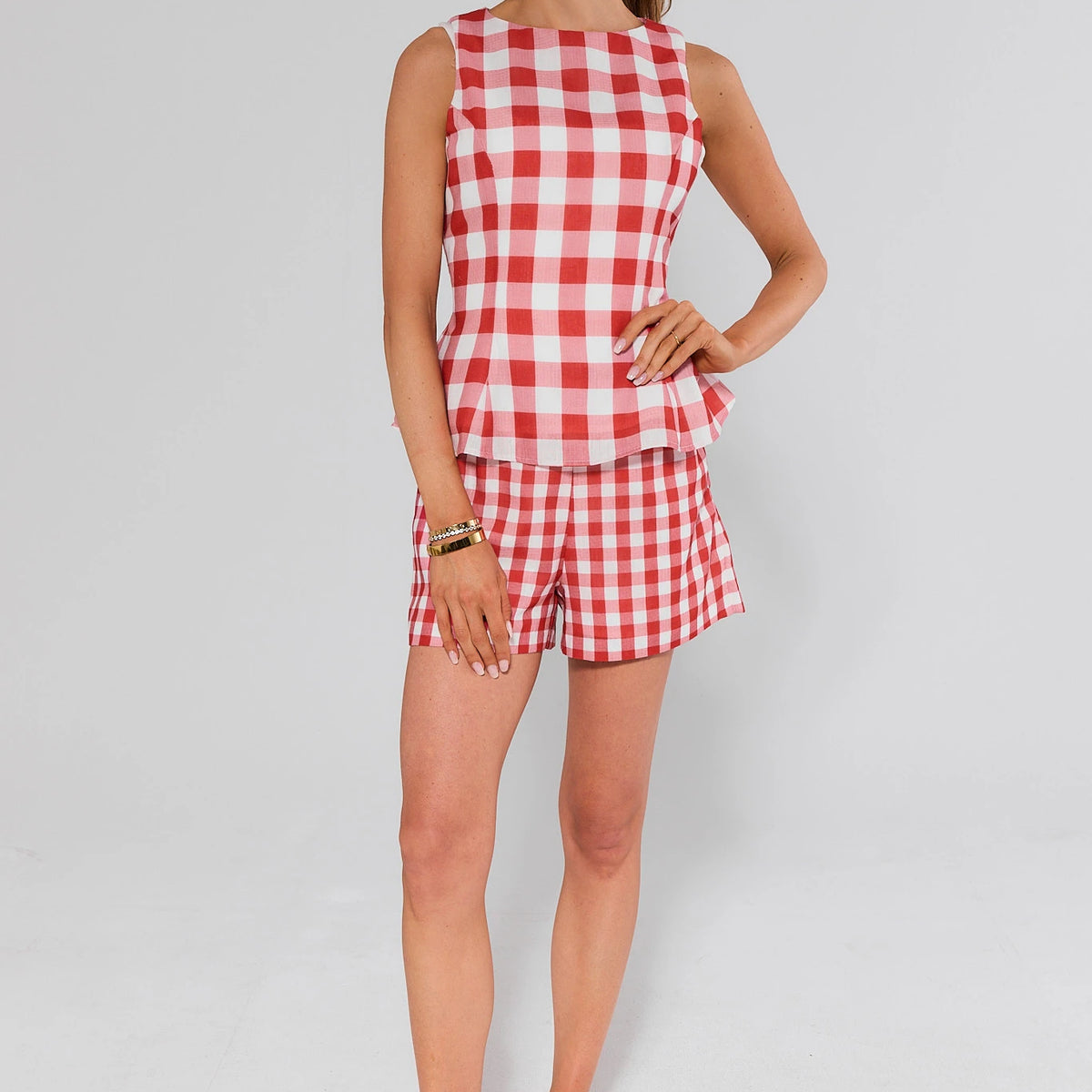 Women's Red Gingham Top | Avara | Avara