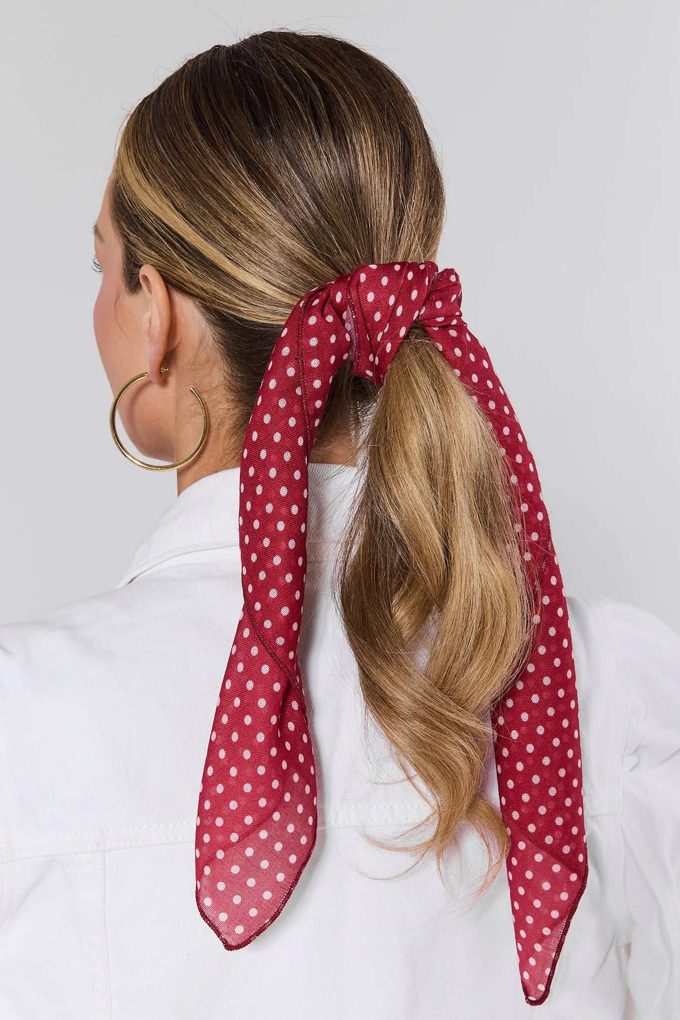 Mitzi Red Polka Dot Scarf