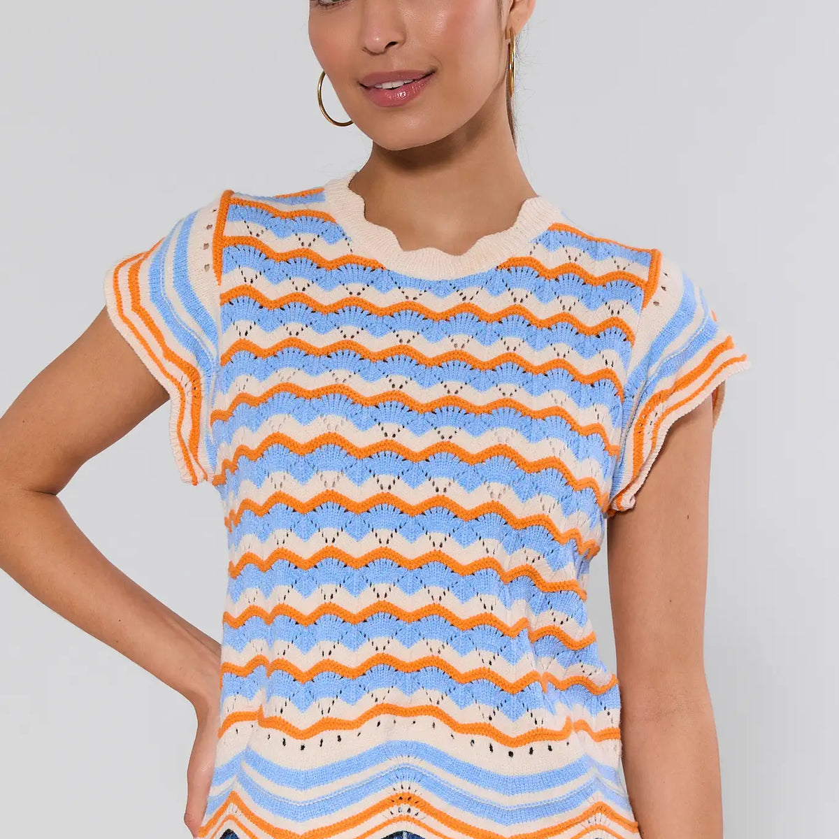 トップス Chloe knit tops Chloe Striped Multi Knit Top by THML | Avara