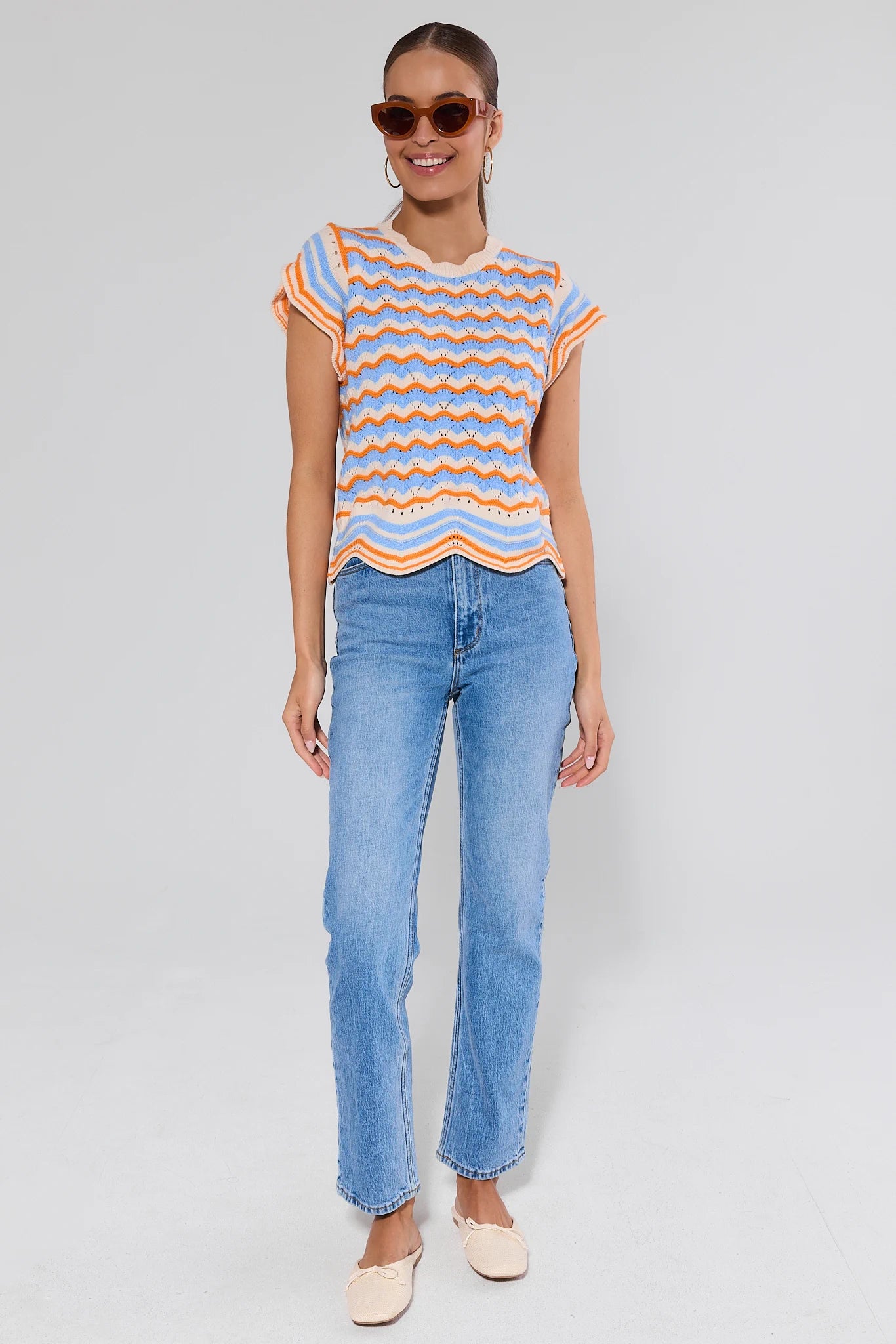Chloe Striped Multi Knit Top by THML | Avara