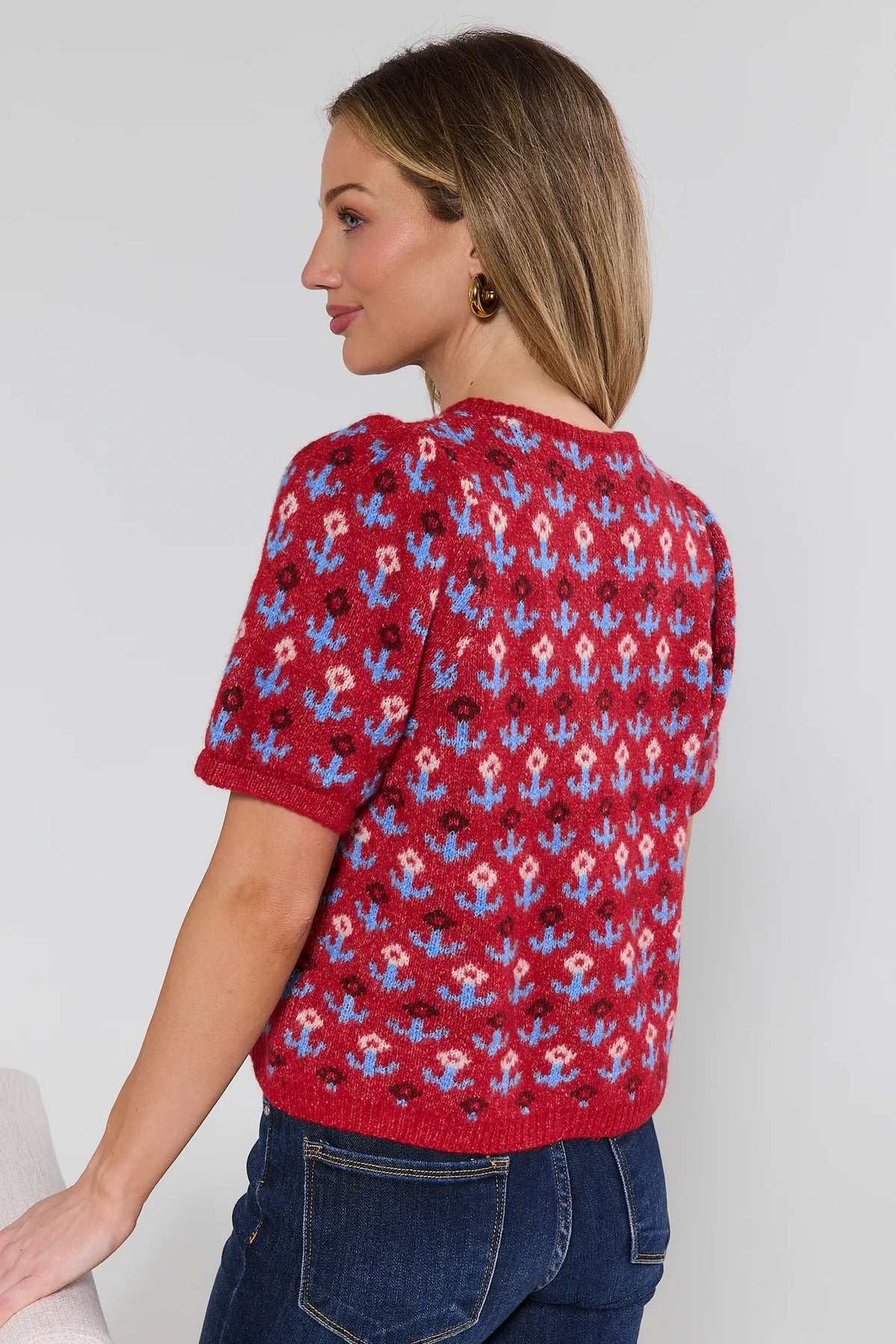 Lily Floral Block Print Knit Top | Avara
