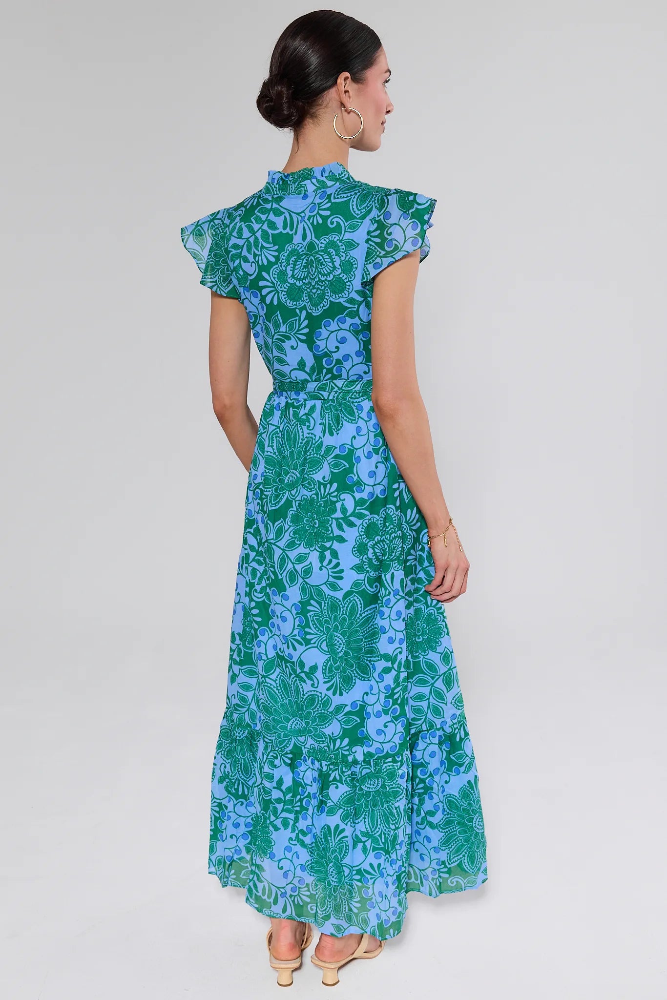 Sadie Blue Printed Maxi Dress