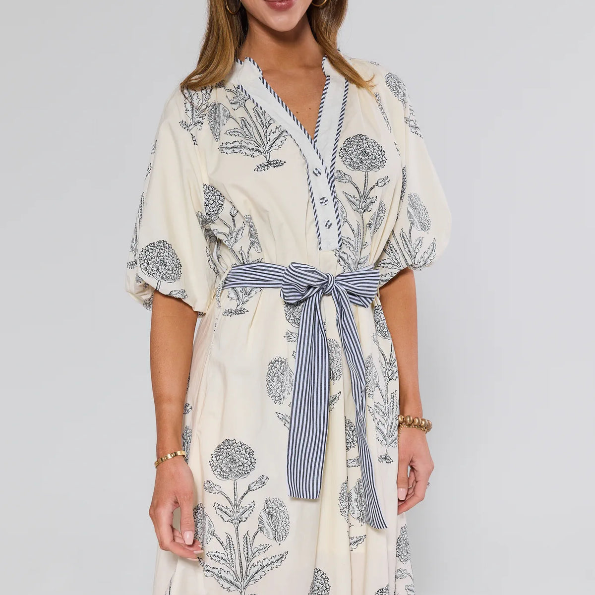 eddy becca midi dress Becca White Floral Print Midi Dress | Women's Clothing