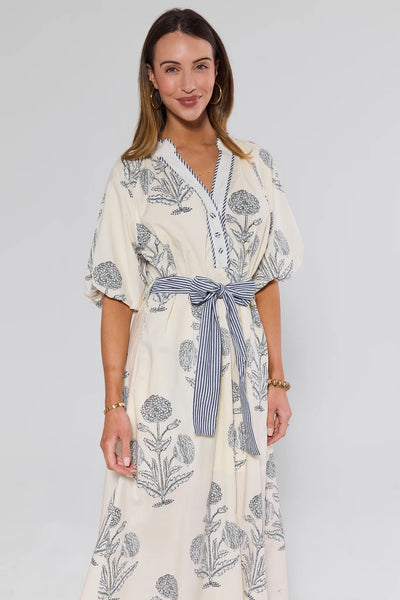 becca midi dress Becca White Floral Print Midi Dress | Women's Clothing