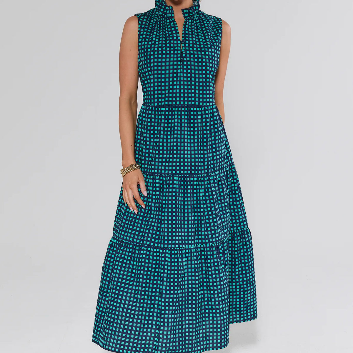 green gingham maxi dress NURSING COLLECTION: Falling In Love Emerald Gingham Maxi Dress, Medium - The Mint Julep Boutique