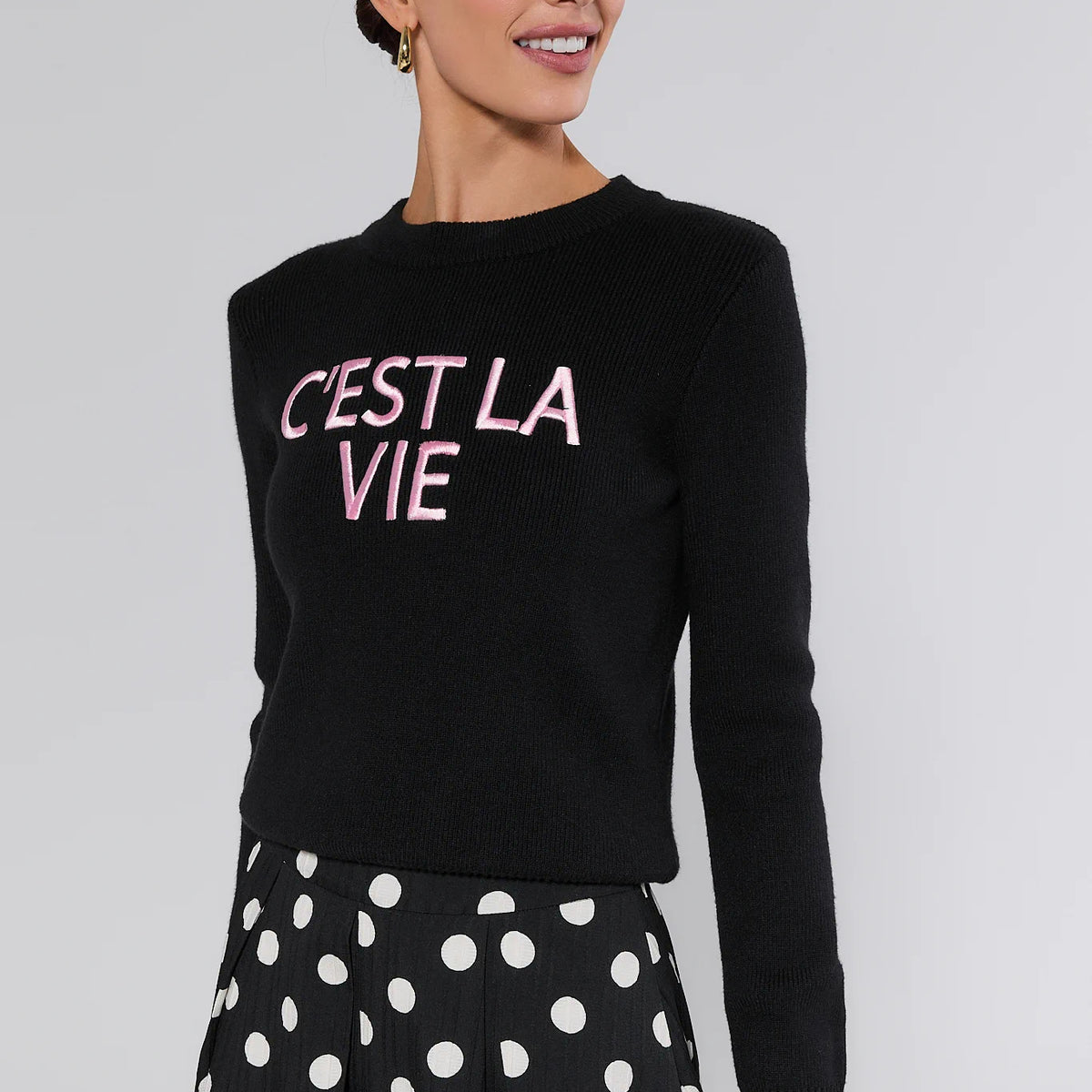 Women's Black Knit Sweater | Avara | Avara