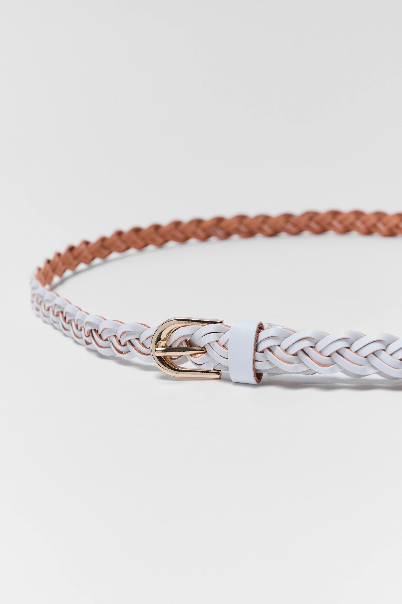 close up of Martha White Braided Belt