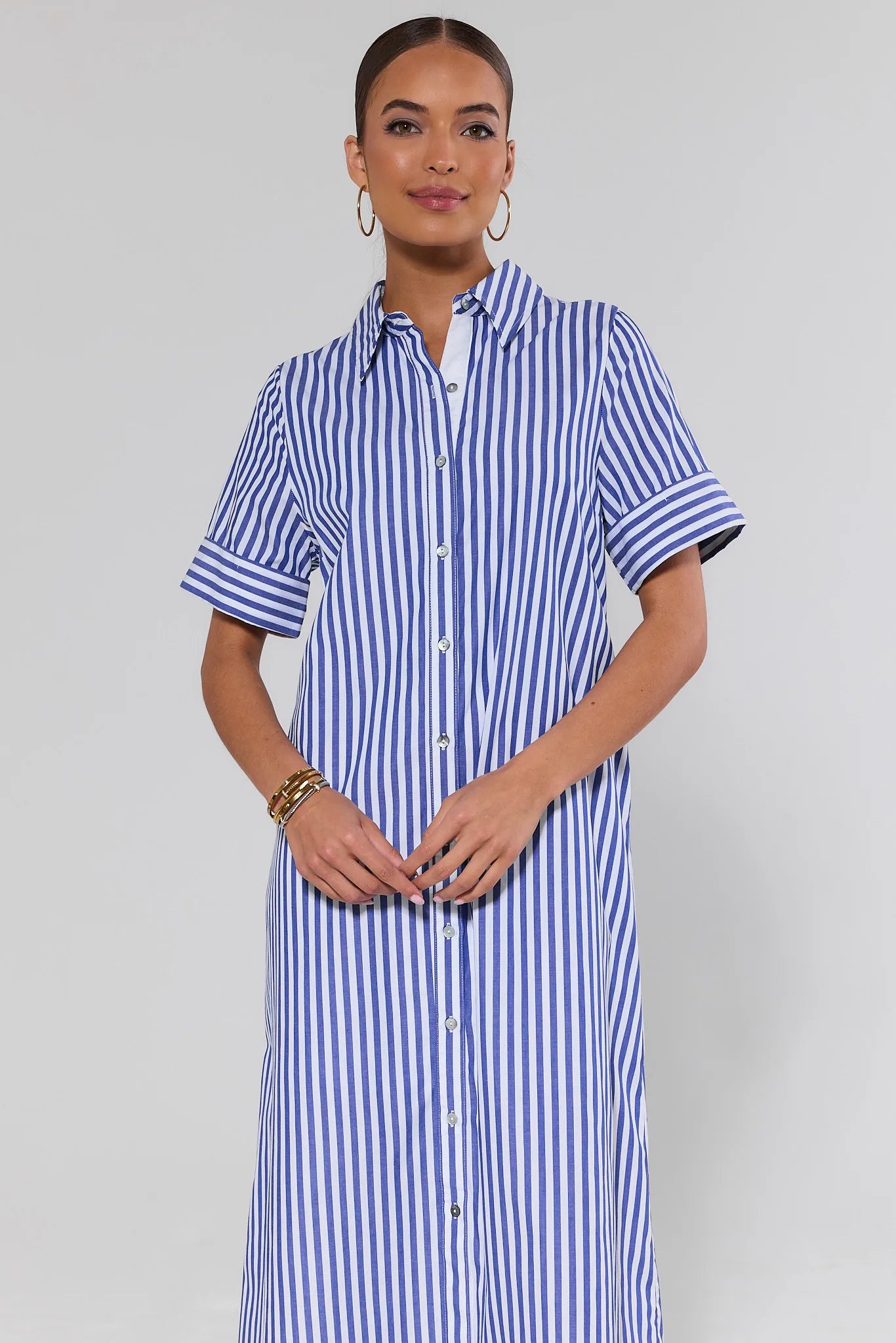 Juniper Green Striped Midi Dress | Avara Juniper Green Striped Midi Dress | Avara