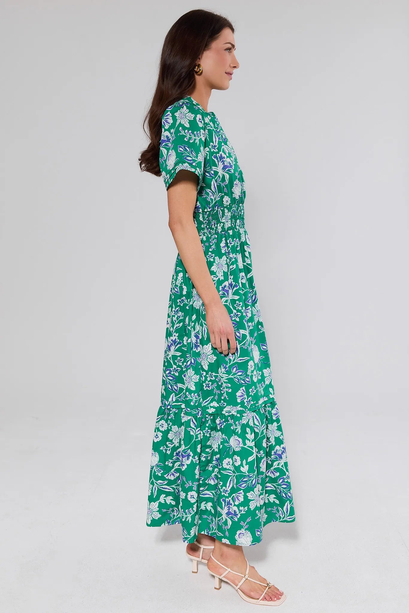 Isabella Green Floral Maxi Dress
